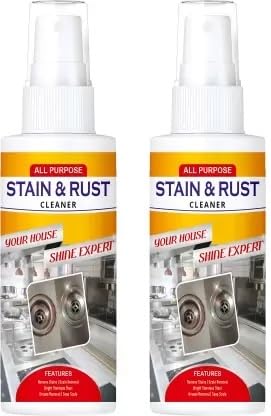 Stain and Rust Cleaner Spray pack of 2 bottles for kitchen and bathroom cleaning